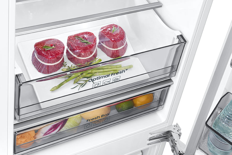 mięso pozostanie dłużej świeże przechowywane w szufladzie optimal fresh w lodówce brb80f26adf0eo