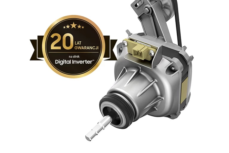 Silnik Digital Inverter to gwarancja niezawodności i efektywności, a dzięki 20-letniej gwarancji masz pewność długotrwałej i bezawaryjnej pracy. Zaufaj technologii, która zapewnia optymalną wydajność przy mniejszym zużyciu energii.