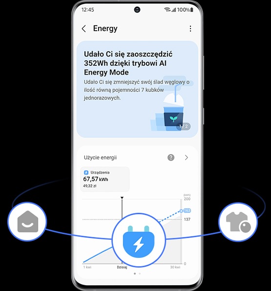 W aplikacji Smart Things znajduje się funkcja Energy