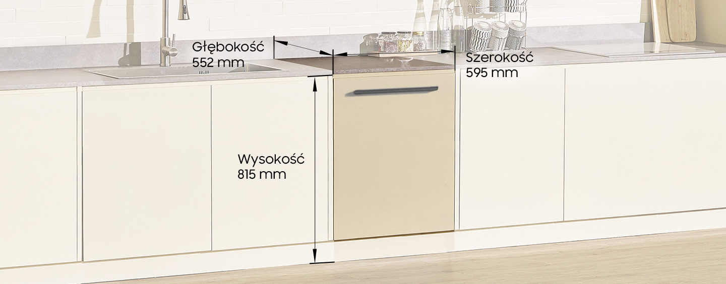 Zmywarka DW60BG750B00ET z podaną głębokością, wysokością oraz szerokością