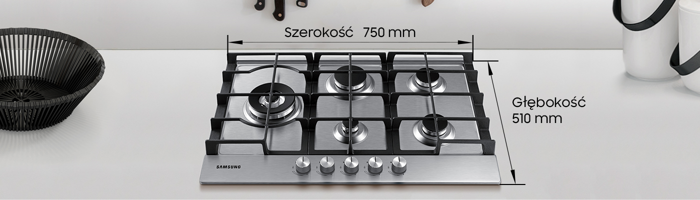 Wymiary płyty gazowej NA64H3000AK