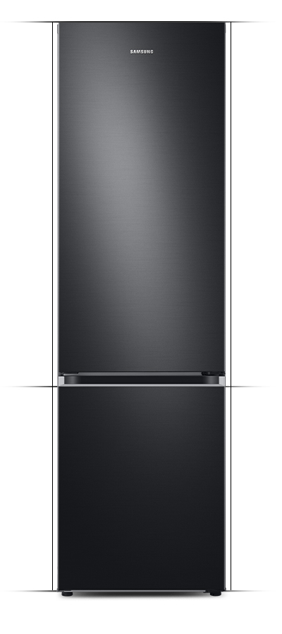 Wykończona w kolorze grafitowej stali lodówka Samsung RB38C603DB1