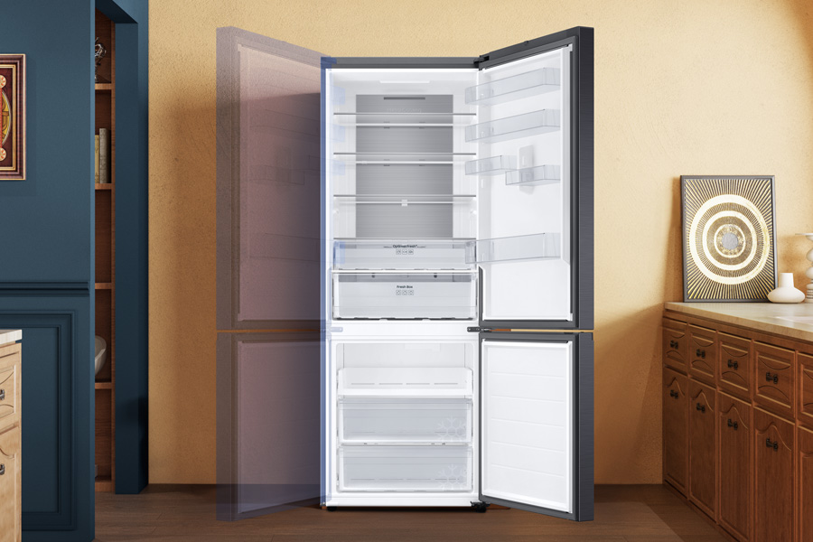 Lodówka Combi MAX RB53DG703DB1 Samsung - zdjęcie - przekładane drzwi