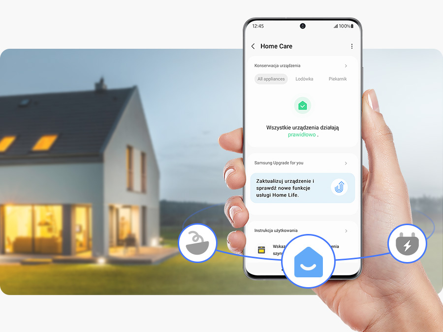 Włącz na telefonie aplikację SmartThings i skontroluj swoją lodówkę