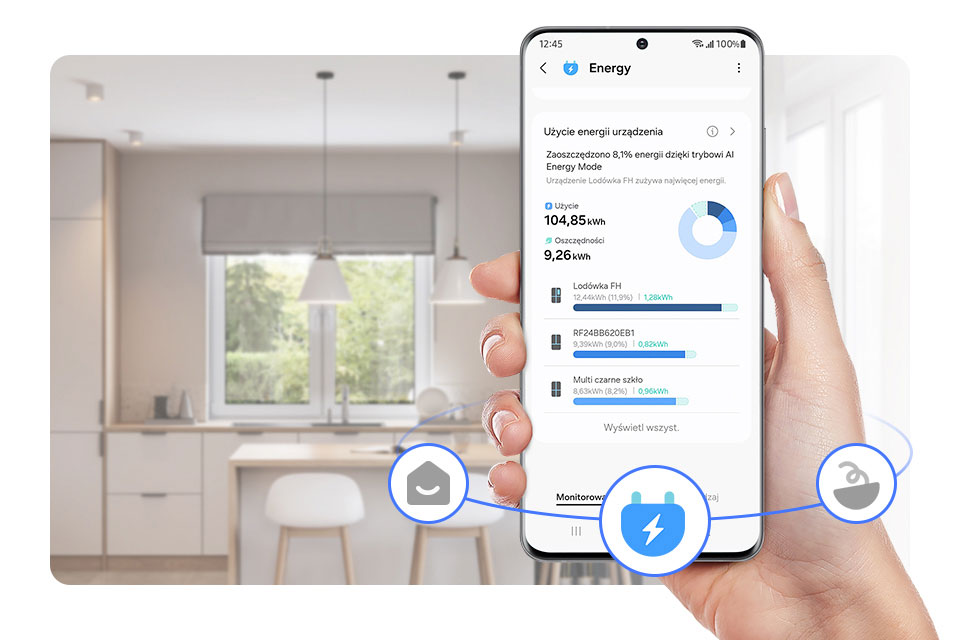 śledź zużycie energii przez poszczególne urządzenia