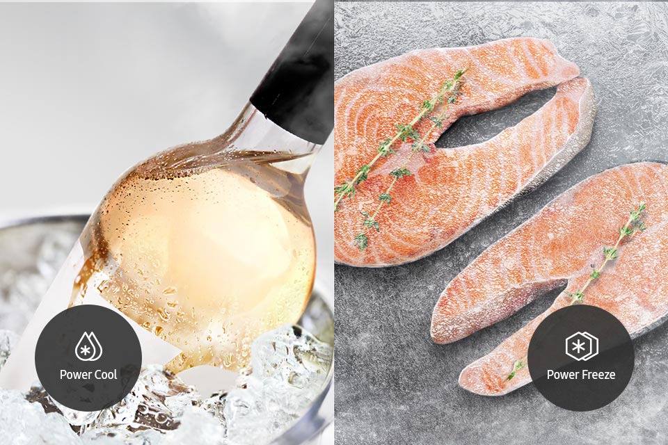 lodówka Samsung rs70f64kebeo z funkcjami power cool i power freeze