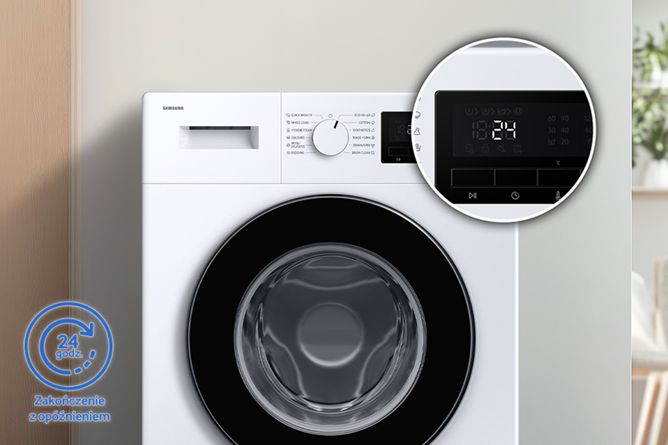 Nastawianie prania o dowolnej porze z opóźnieniem