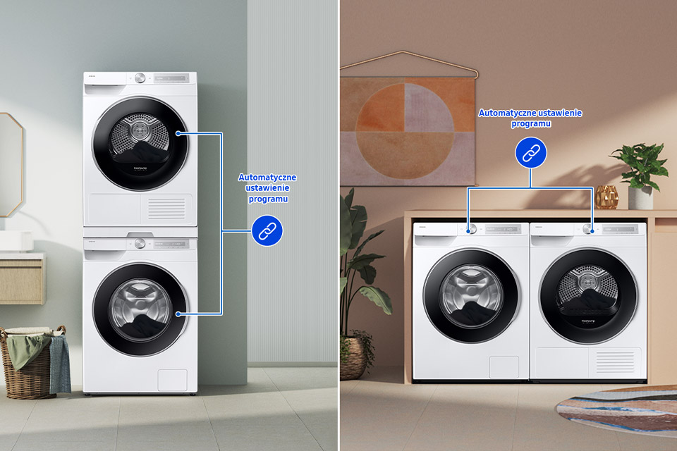 ww90dg6u25lhu4 automatyczne ustawienie programu suszenia wysyłane do suszarki